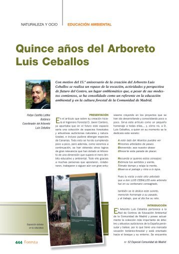 Quince años del Arboreto Luis Ceballos - Ilustre Colegio Oficial de ...