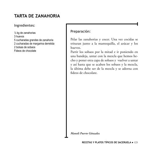 recetas y platos típicos de saceruela - Diputación Provincial de ...