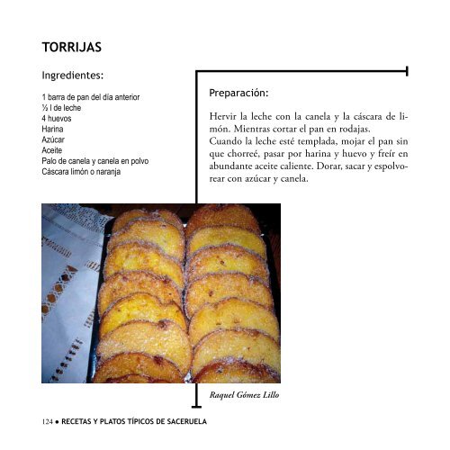 recetas y platos típicos de saceruela - Diputación Provincial de ...