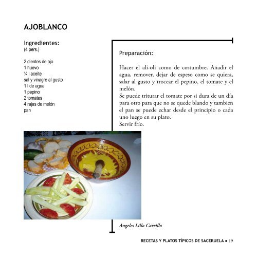 recetas y platos típicos de saceruela - Diputación Provincial de ...