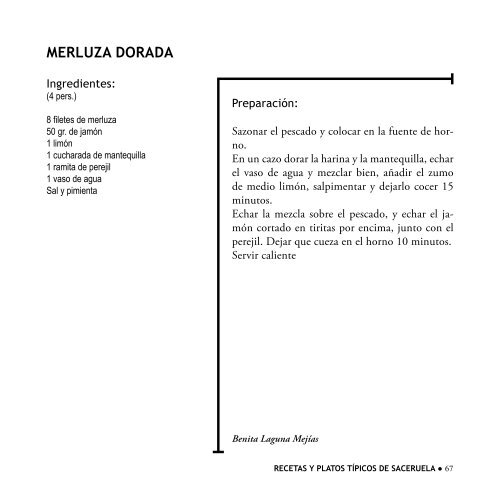 recetas y platos típicos de saceruela - Diputación Provincial de ...