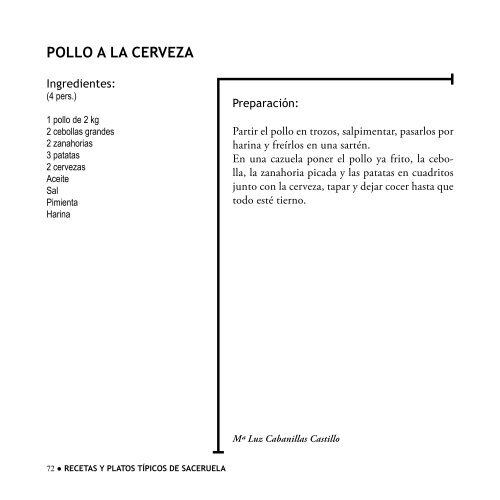 recetas y platos típicos de saceruela - Diputación Provincial de ...