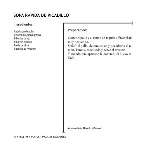 recetas y platos típicos de saceruela - Diputación Provincial de ...