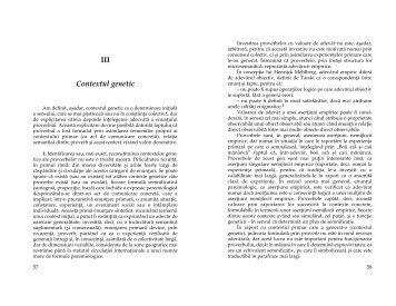III Contextul genetic - Universitatea din Bucuresti - eBooks