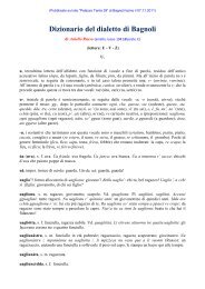 Dizionario del dialetto di Bagnoli Irpino - Palazzotenta39.It