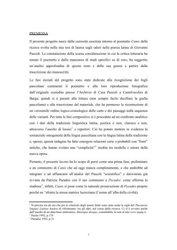 PREMESSA Il presente progetto nasce dalla curiosità suscitata ...
