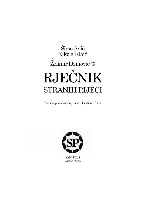 Anic, Klaic, Domovic - Rjecnik stranih rijeci-Prepravljeni.pdf - Gripe