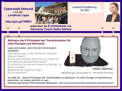E-Visitenkarte: Heiko Gärtner- Ihr Harmonie Coach