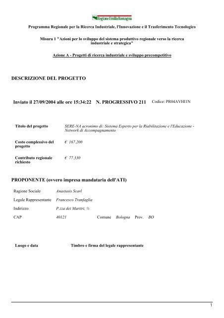 in formato pdf - Cartella Clinica Territoriale Serena