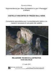 Relazione tecnico illustrativa castello - Comune di Trezzo sull'Adda