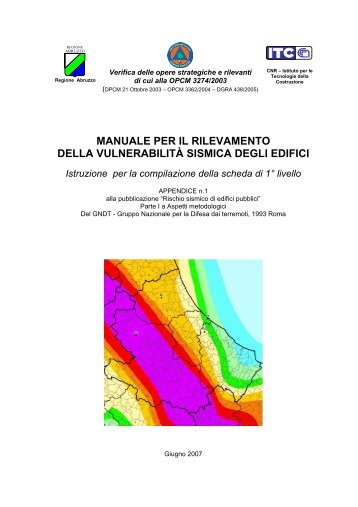 Manuale della scheda GNDT - I livello (pdf 3.39 ... - Regione Abruzzo