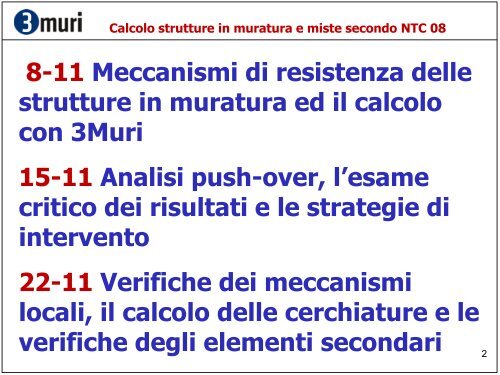 Calcolo strutture in muratura e miste secondo NTC 08