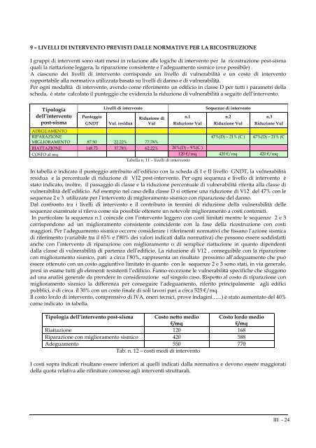 PARTE I – EDIFICI IN MURATURA - Regione Molise