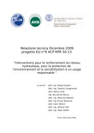 Relazione tecnica Dicembre 2009 progetto EU n°9 ACP RPR 50-13