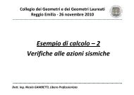 Esercizio calcolo sismico - Geometrire.It