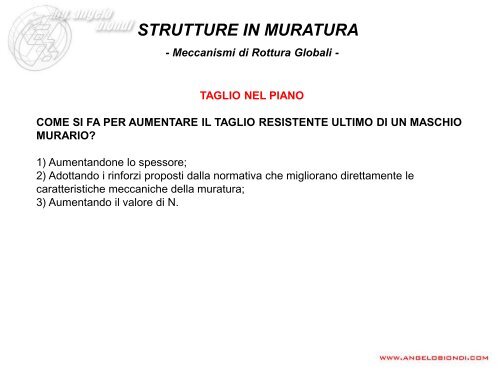 Strutture in muratura - Angelo Biondi