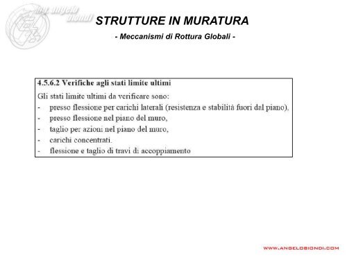 Strutture in muratura - Angelo Biondi