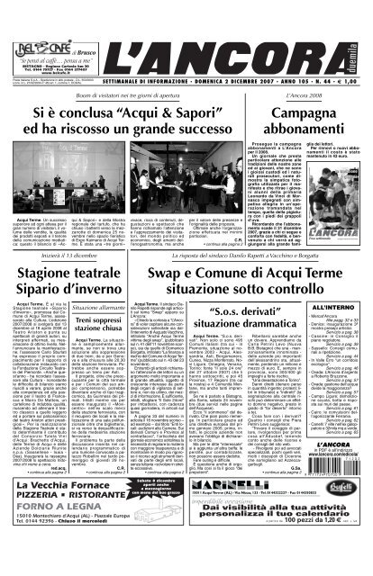 Acqui &amp; Sapori - L'ANCORA edicola