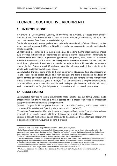 Identificazione tecniche costruttive 1 - Comune di Castelvecchio ...