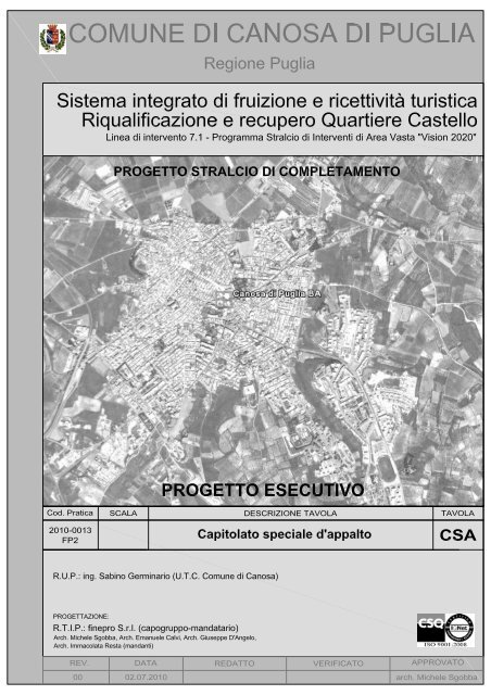 CSA_area vasta.pdf - Comune di Canosa di Puglia