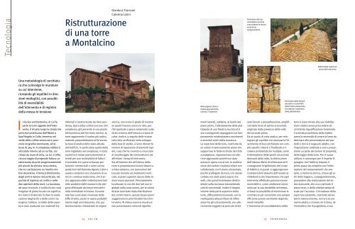 Ristrutturazione di una torre a Montalcino - Coperture in Laterizio