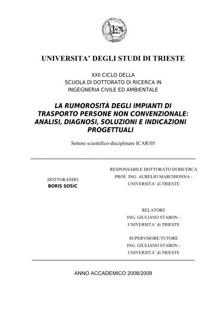 €€ UNIVERSITA' DEGLI STUDI DI TRIESTE - OpenstarTs ...