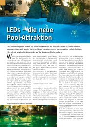 LEDs – die neue Pool-Attraktion - bei Weggler