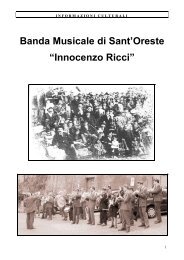 Banda Musicale di Sant'Oreste “Innocenzo Ricci” - Centro Studi ...