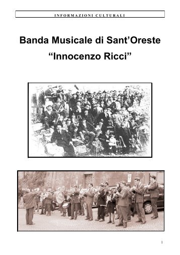 Banda Musicale di Sant'Oreste “Innocenzo Ricci” - Centro Studi ...