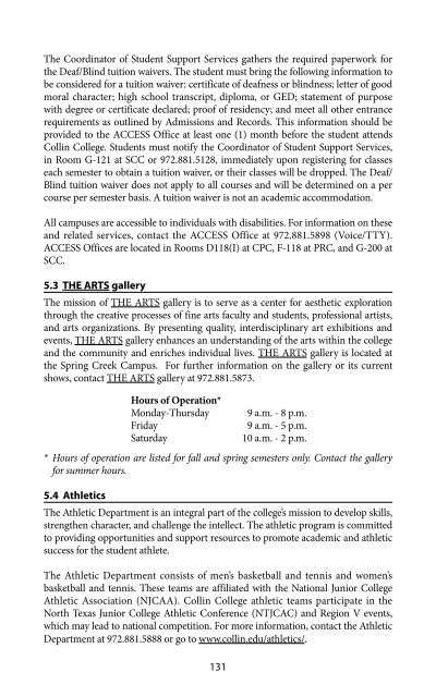 2010-2011 Student Handbook - Collin College