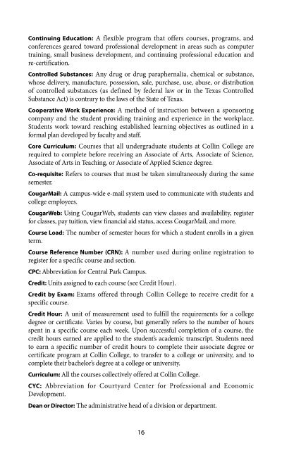 2010-2011 Student Handbook - Collin College