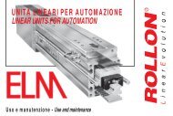 unità lineari per automazione linear units for automation - Rollon.de