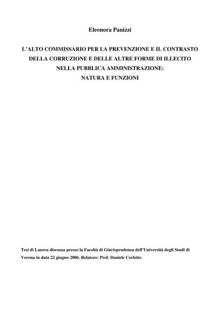 Eleonora Panizzi Public Administration