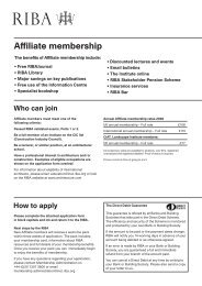 Affilate Application Form - Royal Institute of British Architects