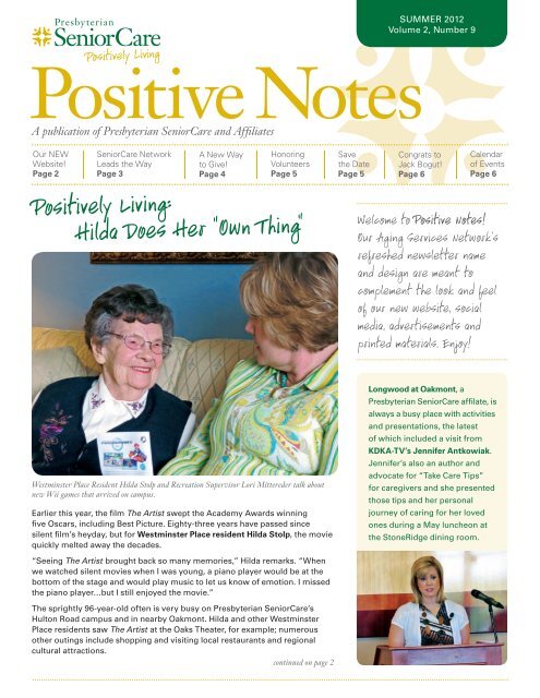 Positively Living - Presbyterian SeniorCare