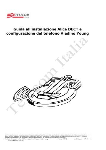Guida all'installazione Alice DECT e configurazione ... - Telecom Italia