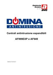 Centrali antintrusione espandibili AF999EXP e AF949 - Ave