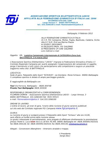 ASSOCIAZIONE SPORTIVA DILETTANTISTICA LASISI AFFILIATA ...