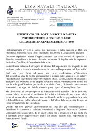 Intervento di Marcello Zaetta, Vice Presidente Area Sud UNASCI