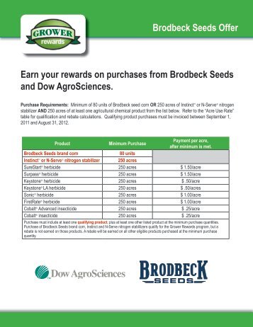 Brodbeck Seeds Offer Detailer - Dow AgroSciences