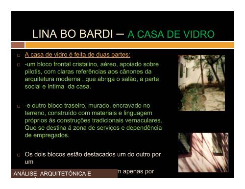 Lina Bo Bardi - Casa de vidro - Histeo.dec.ufms.br