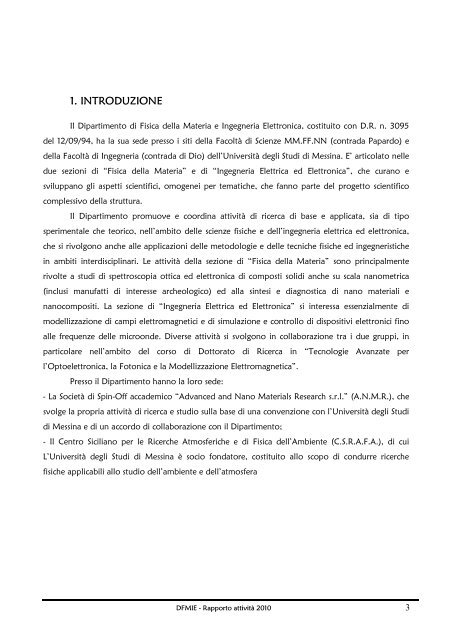 ANNO 2010 - dipartimento di fisica della materia e ingegneria ...