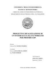 progetto e realizzazione di un'interfaccia slave wireless ... - Ingegneria