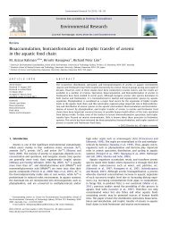 Bioaccumulation, biotransformation and trophic transfer of arsenic in ...