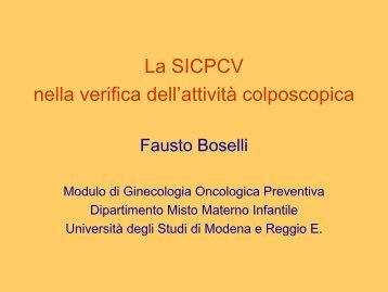 F. Boselli - GISCi