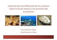 Efectos y Respuestas biológicas a la acidificación - Oceans.cat