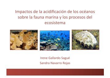 Efectos y Respuestas biológicas a la acidificación - Oceans.cat