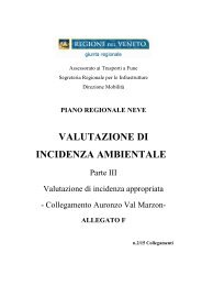 Collegamento Auronzo - Val Marzon - Regione Veneto
