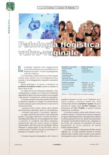 Patologia flogistica vulvo-vaginale