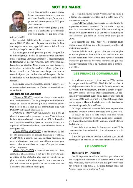 bulletin municipal - Mairie d'Airaines